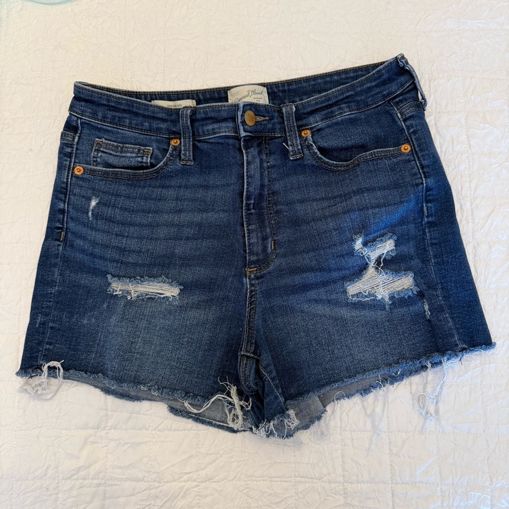 Universal Thread Blue Jean Shorts Distressed Cut-Off